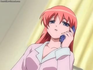 Attractive a super červenovlasé anime bohyne saje part5