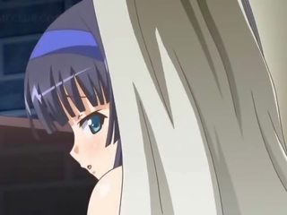 Sweet hentai school goddess blowing pecker in close-up