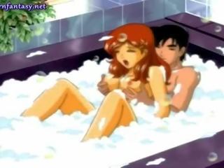 Hentai Redhead Having adult clip In Bath