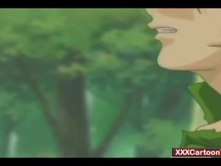 Elf hentai jong vrouw geneukt in een magie bos