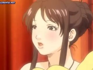 Tre barmfager anime babes å ha gruppe kjønn klipp