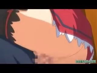 Buah dada besar animasi pornografi pembantu dalam kacau wetpussy