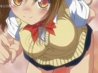 Blonde randy hentai mademoiselle teasing dick with a blowjob