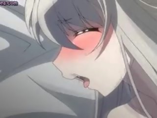 Sexuellement éveillé l'anime copine saccades grand johnson