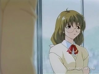 Innocent anime mademoiselle seducing her lascivious teacher