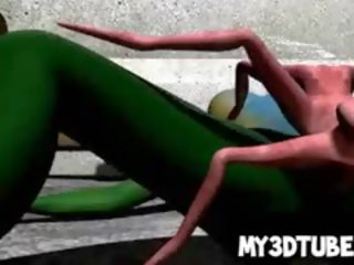 Marvellous 3d alien enchantress obtention baisée dur par une spider