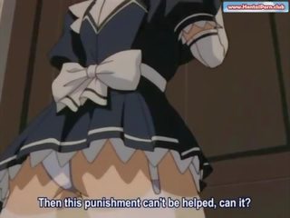 Maids doing X rated movie training for the new staff hentai
