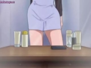 Malaki meloned anime inang kaakit-akit tinatangkilik masidhi aksyon