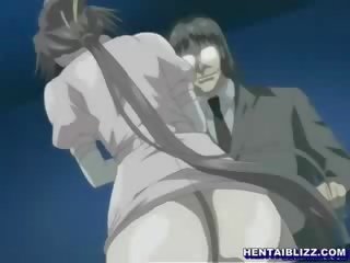 Renteng hentai perawat with a muzzle get whipped by medhis man