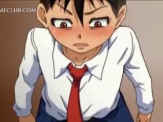 Anime shkollë seductress kuçkë ngacmohem me një lëpirje poshtë fundit