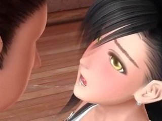 Big breasted anime anime darling tit fucking a large shaft
