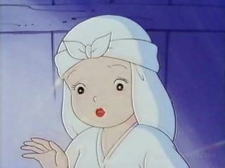 Naked anime nun having dirty movie for the first time