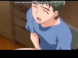 Anime adoleshent dashnore prepares argëtim qij në krevat