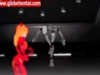 Έφηβος/η κινούμενο σχέδιο hentai ομορφιά παίρνει robot εκσπερμάτιση μέσα