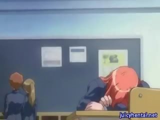 Anime girlfriend Rubs Shemale pecker