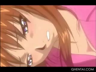 Excited Hentai honey Touches Her hard up Pussy In Bed