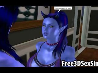 Жорсткий вгору 3d мультиплікація avatar aliens справи в непристойна