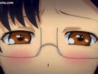 Anime s brýle dostane píča eated