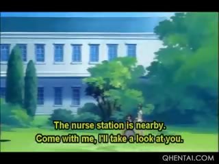 Hentai lusty gudinne i sykehus kuse fingret av en utestående sykepleier