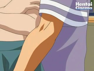 Maagd anime vastgrijpen krijgt haar clit rubbed en vervolgens fingered