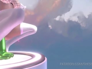 3d seksi elokuva prinsessa ratsastus valtava dildoja