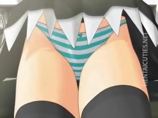 3d anime meid slurpen een groot piemel